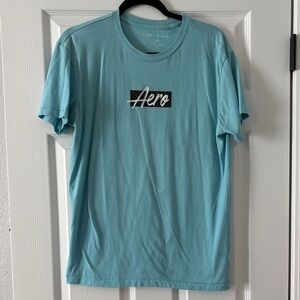 Aeropostale Light Teal Aero Logo Short Sleeve Tee